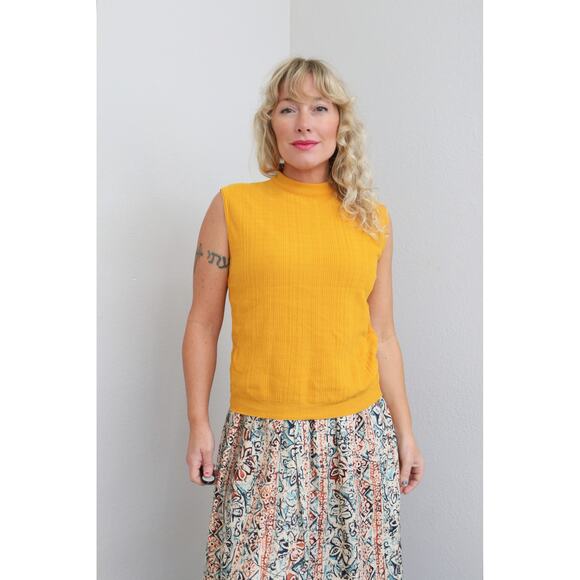 1980's Vintage Norton McNaughton Clay & Teal Skirt ~ Women's XS to SM ~Midi Day - Picture 10 of 10